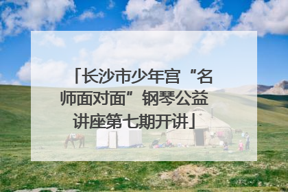 长沙市少年宫“名师面对面”钢琴公益讲座第七期开讲